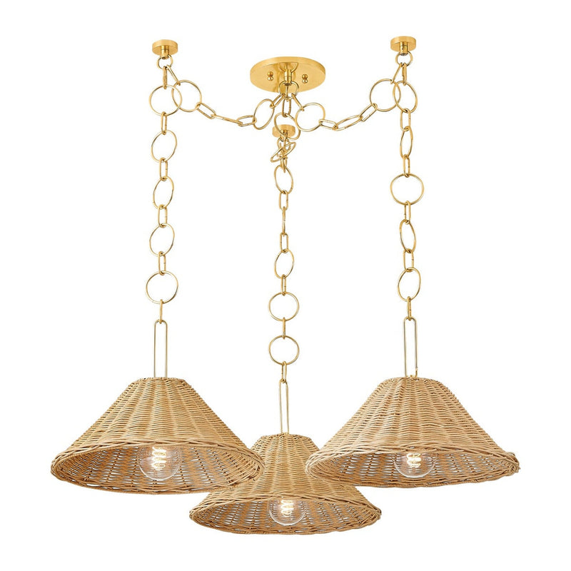 Dalia Chandelier - Aged Brass