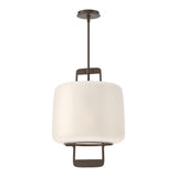 Dane Lantern Pendant in Bronze, Opal Glass by Hubbardton Forge