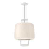 Dane Lantern Pendant in White, Opal Glass by Hubbardton Forge