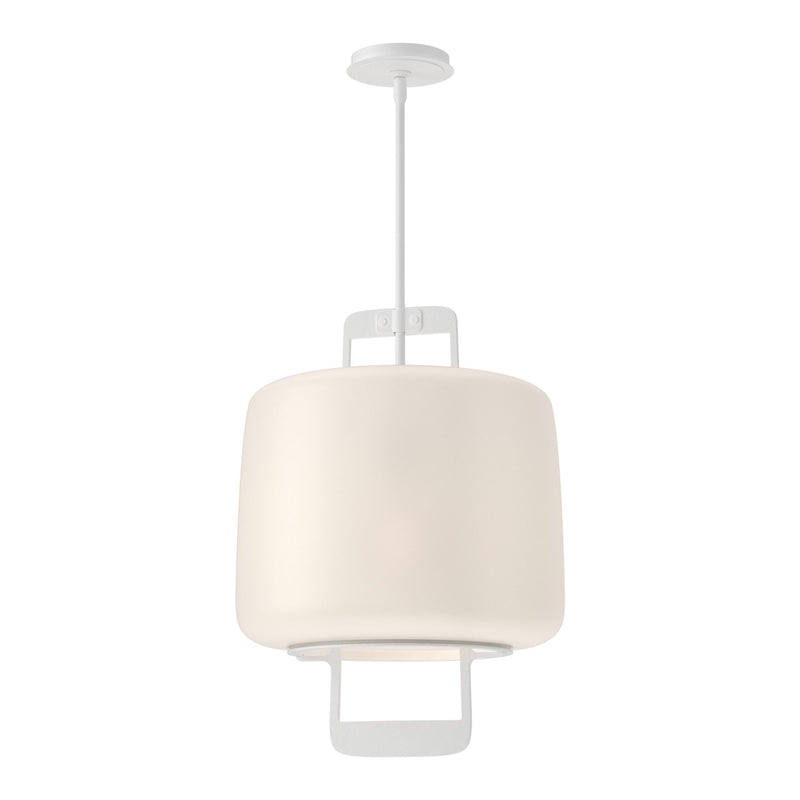 Dane Lantern Pendant in White, Opal Glass by Hubbardton Forge