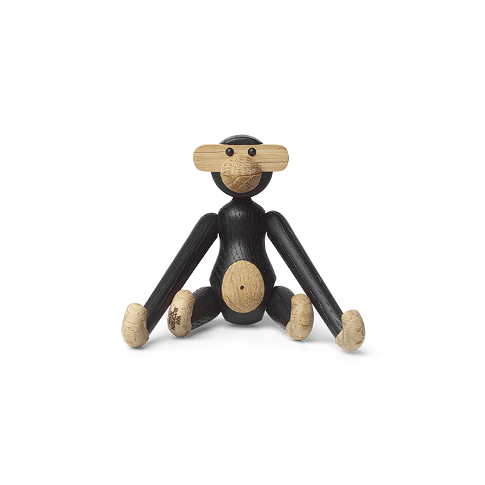 Kay Bojesen Monkey, Dark Stained Oak, Mini Mini By Kay Bojesen