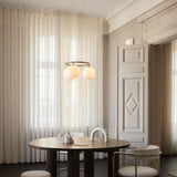 Dark Bronze/Opal 3 Lights Miira Circular Chandelier by Nuura