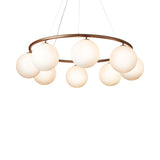Dark Bronze/Opal 8 Lights Miira Circular Chandelier by Nuura