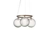 Dark Bronze/Optic Clear 3 Lights Miira Circular Chandelier by Nuura