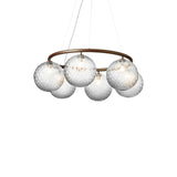 Dark Bronze/Optic Clear 6 Lights Miira Circular Chandelier by Nuura