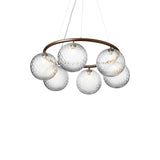 Dark Bronze/Optic Clear 6 Lights Miira Circular Chandelier by Nuura