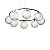 Dark Bronze/Optic Clear 8 Lights Miira Circular Chandelier by Nuura