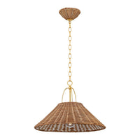 Davida Pendant - Aged Brass
