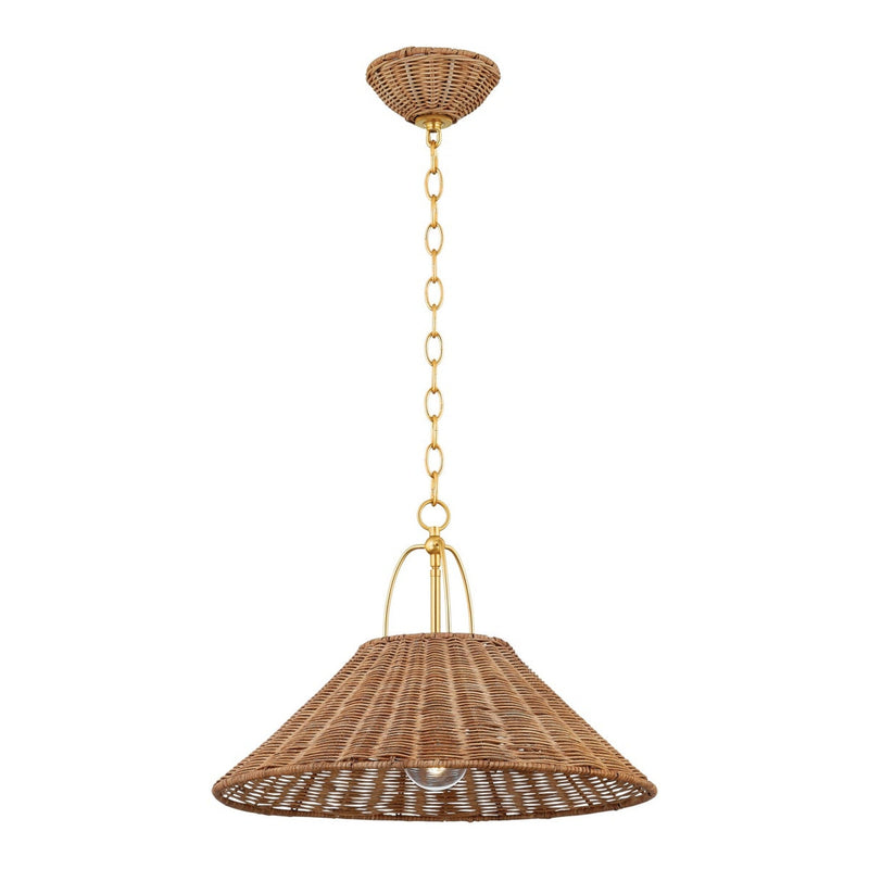 Davida Pendant - Aged Brass
