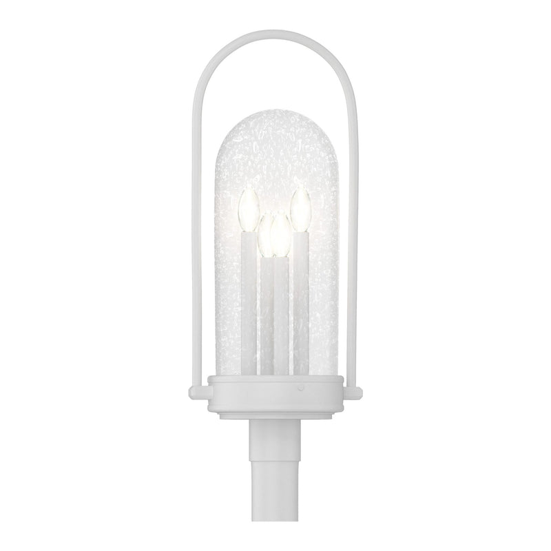 Davis Outdoor Post Lantern in Coastal White by Hubbardton Forge