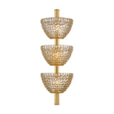 Davos Wall Sconce - 3 Light in Vintage Brass by Corbett