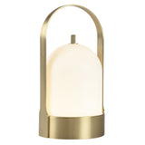 Dawn Portable Table Lamp Gold By Tubicen  Side View