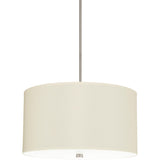 Dayna Shade Pendant — 24", White, Brushed Nickel