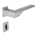 Dea Door Lever in Satin Chrome angled view by Colombo Design