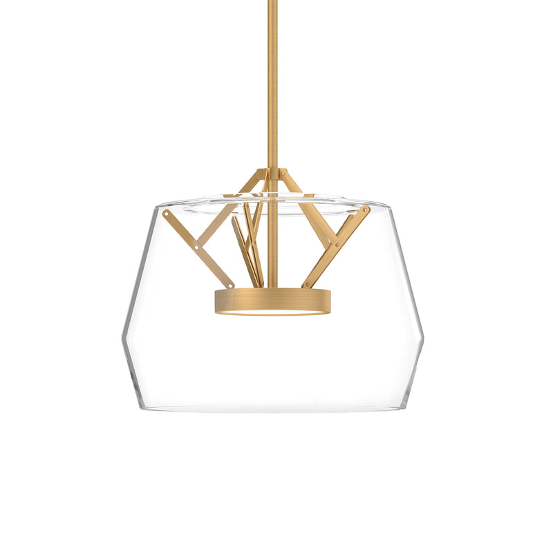 Deco Pendant — 12 Inch, Brushed Gold