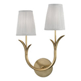 Deering Wall Sconce - 2-Light Left - Aged Brass by Hudson Valley