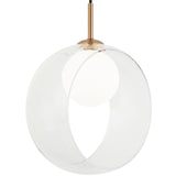 Delcia Pendant Light Aged Gold Brass Medium By Matteo - Front View