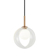 Delcia Pendant Light Aged Gold Brass Small By Matteo - Front View