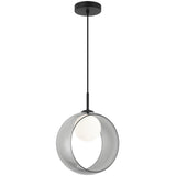 Delcia Pendant Light Black Medium By Matteo