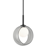 Delcia Pendant Light Black Small By Matteo - Front View