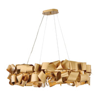 Delfina Large Six Light Linear Chandelier - Deluxe Gold - by Fredrick Ramond