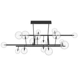 Delilah Linear Chandelier Large Black By Avenue Lighting Main View-2