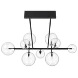 Delilah Linear Chandelier Medium Black By Avenue Lighting Main View-2