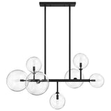 Delilah Linear Chandelier Small Black By Avenue Lighting Main View-1