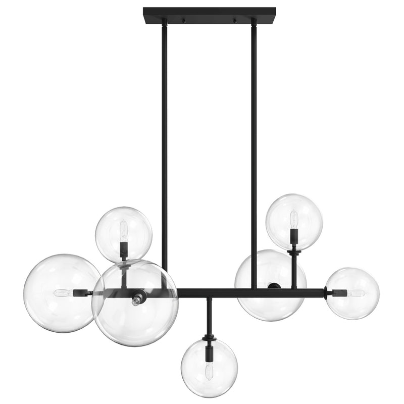 Delilah Linear Chandelier Small Black By Avenue Lighting Main View-1