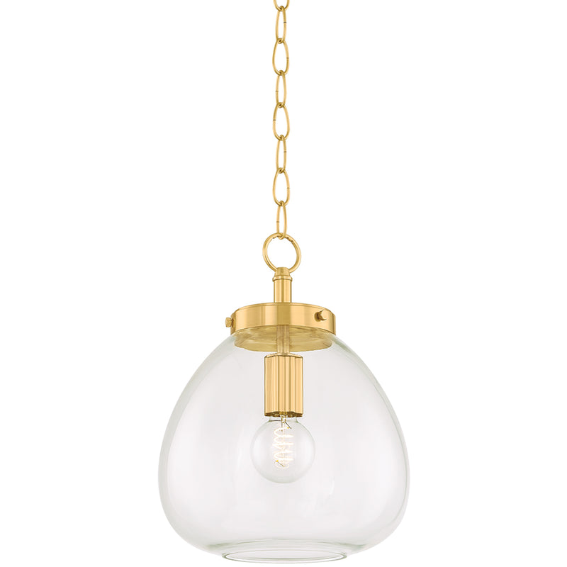 Della Pendant Light Aged Brass By Mitzi