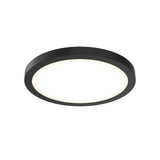 Delta Multi-Voltage Round Flush Mount by Dals - 14 Inch, Black