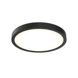 Delta Round Flush Mount by Dals - 10 Inch, Black