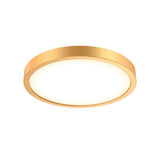 Delta Round Flush Mount by Dals - 10 Inch, Gold
