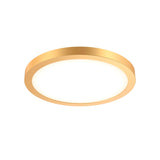 Delta Round Flush Mount by Dals - 14 Inch, Gold