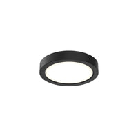 Delta Round Flush Mount by Dals - 6 Inch, Black