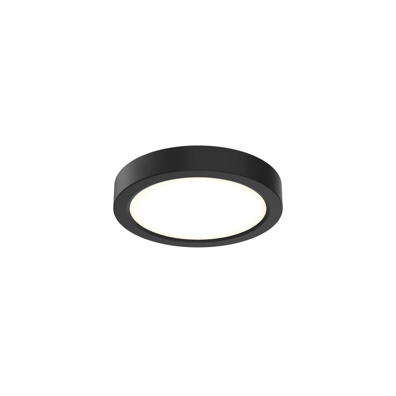 Delta Round Flush Mount by Dals - 6 Inch, Black