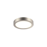 Delta Round Flush Mount by Dals - 6 Inch, Satin Nickel
