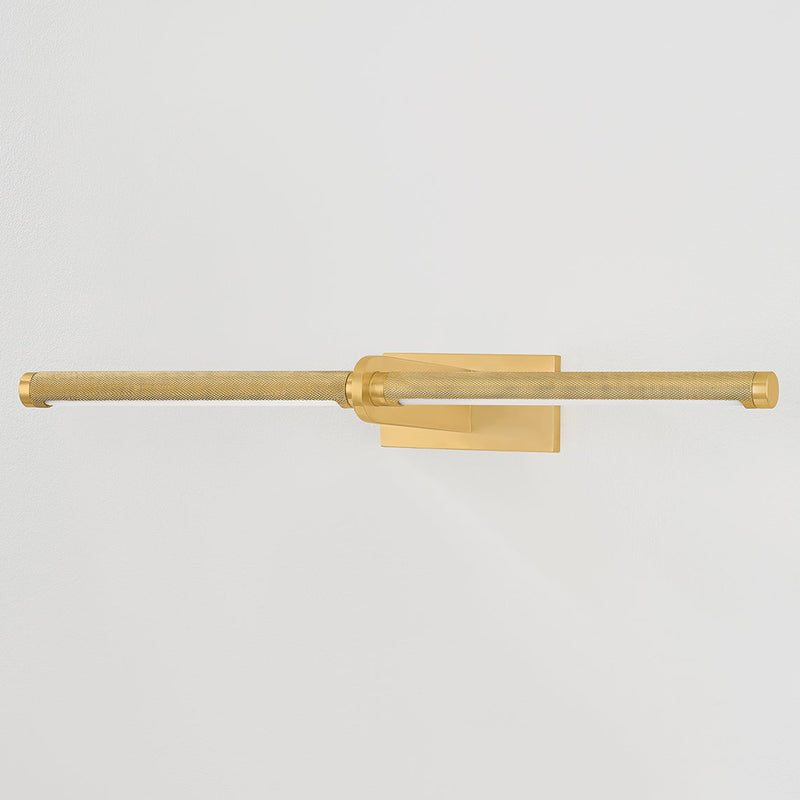 Deptford Picture Light 24 Inch Aged Brass By Hudson Valley - Side View