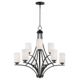 Deven Multi-Tier Chandelier Black by Maxim Lighting