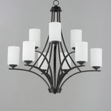 Deven Multi-Tier Chandelier Black by Maxim Lighting