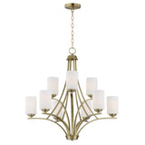 Deven Multi-Tier Chandelier Satin Brass by Maxim Lighting