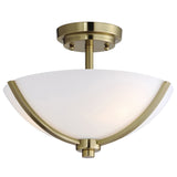 Deven Semi-Flush Mount Satin Brass by Maxim Lighting