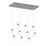 Dewdrop 10-Light LED Linear Pendant by ET2 - Polished Chrome
