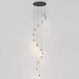 Dewdrop LED Linear Pendant by ET2 - 15-Light Black