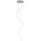 Dewdrop LED Linear Pendant by ET2 - 15-Light Polished Chrome