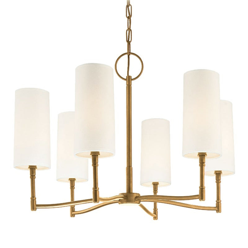 Dillon Chandelier - 6-Light - Aged Brass by Hudson Valley