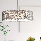 Silver Coral Drum Round Chandelier lifestyle 1