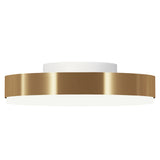 Discus Ceiling Light Large Matt White Lacquered Satin Brass By Contardi