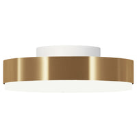 Discus Ceiling Light Small Matt White Lacquered Satin Brass By Contardi