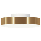 Discus Ceiling Light Small Matt White Lacquered Satin Brass By Contardi